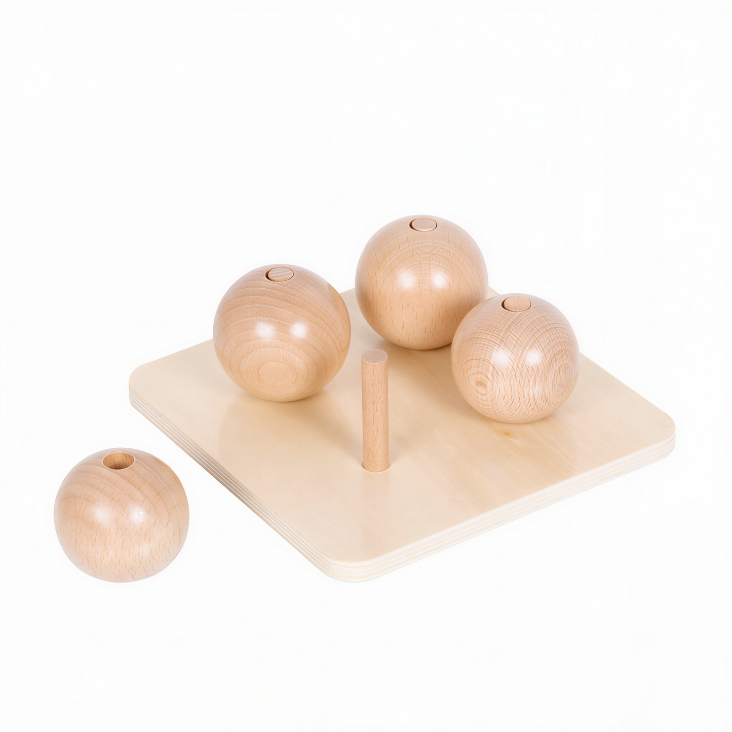 Wooden Balls on Small Pegs