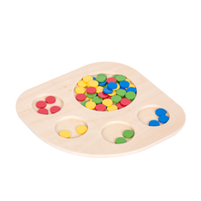 Sorting Tray with Colored Chips