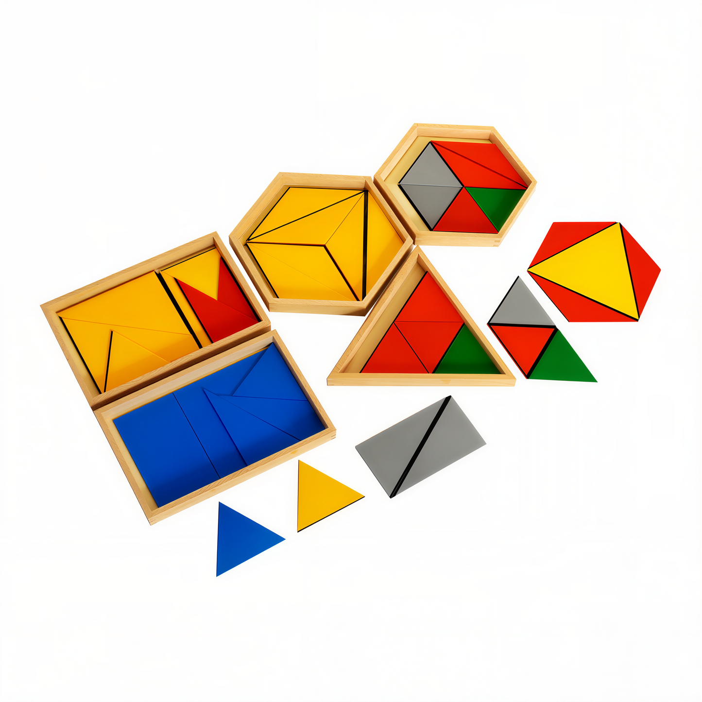 Constructive Triangles In Five Boxes