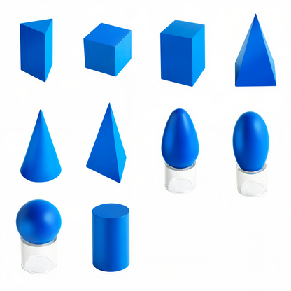 Geometric Solids With Stands