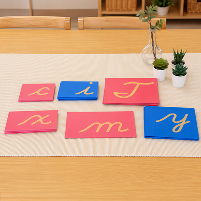 Lower Case Sandpaper Letters - Cursive