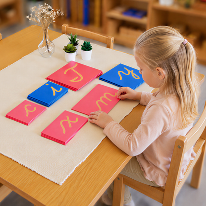 Lower Case Sandpaper Letters - Cursive