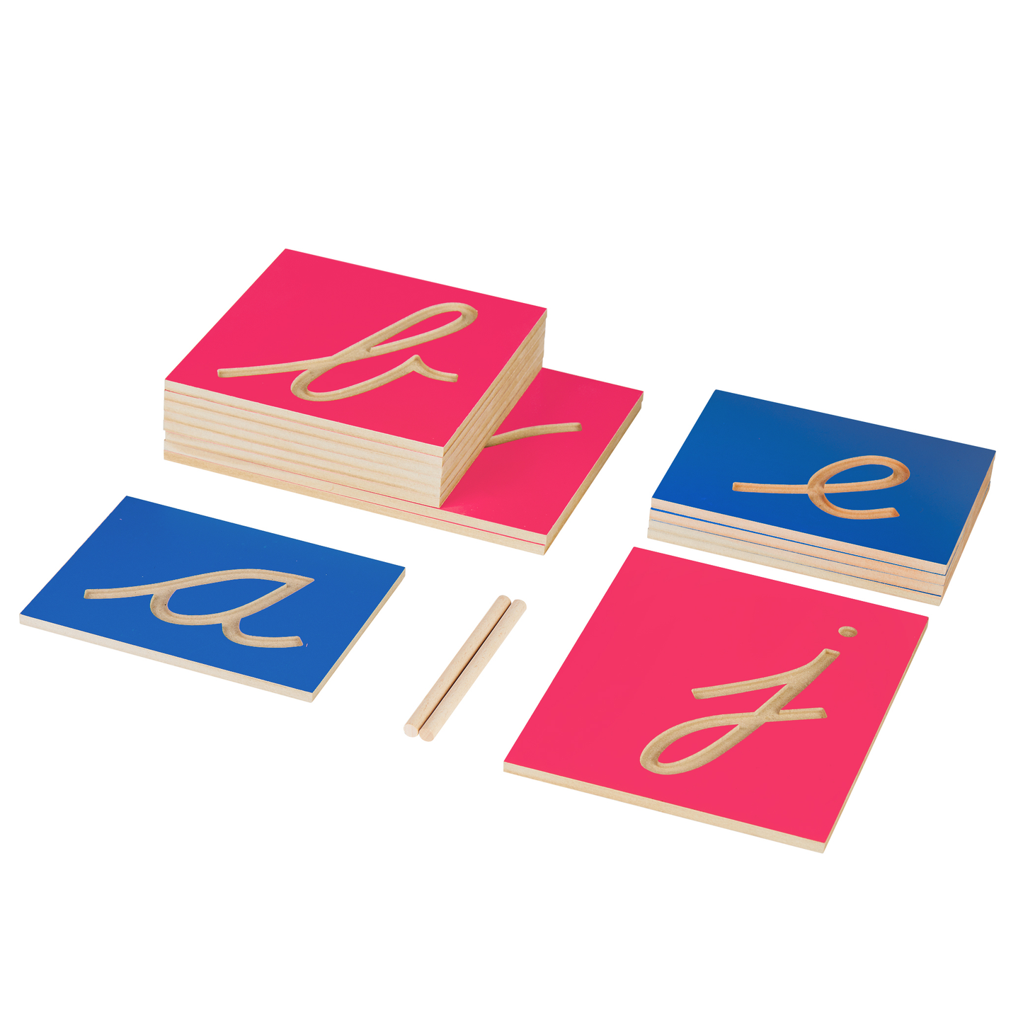 Hollow Letter Shapes: Lower Case Cursive