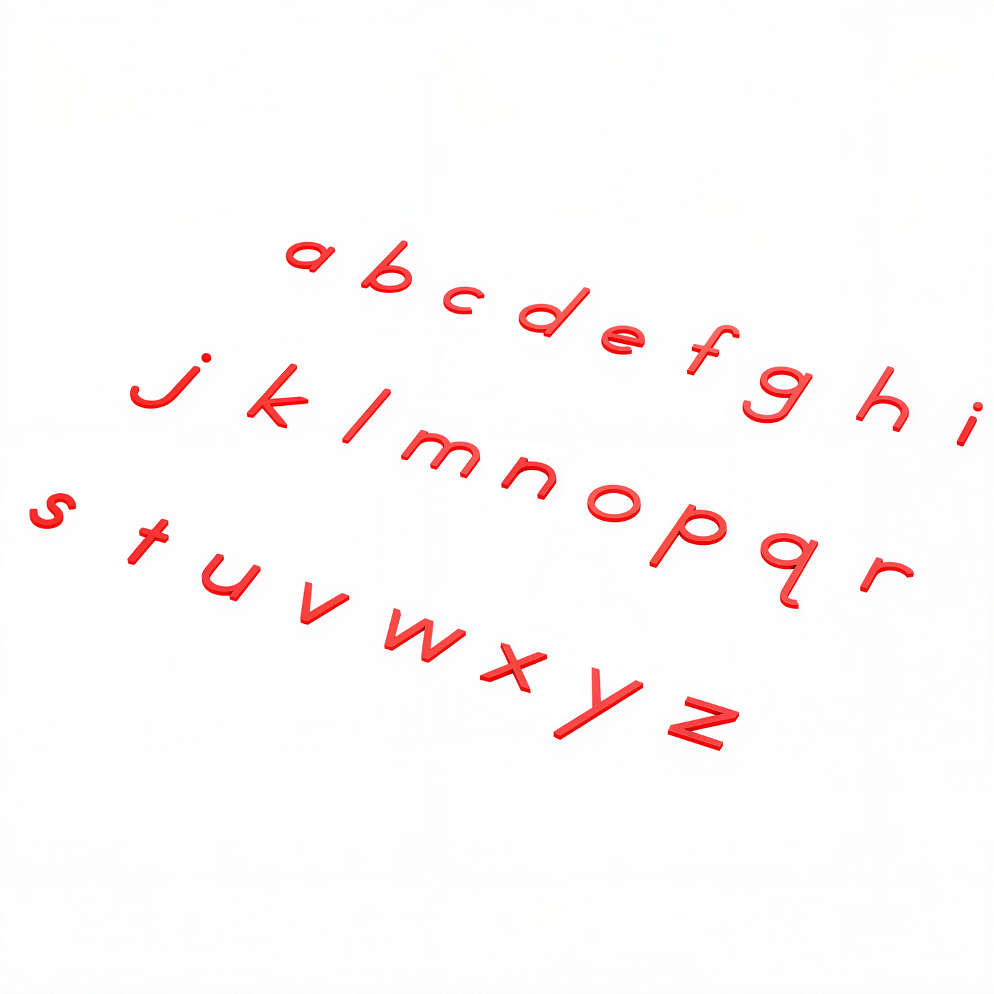 Small Movable Alphabet (Print, Red)