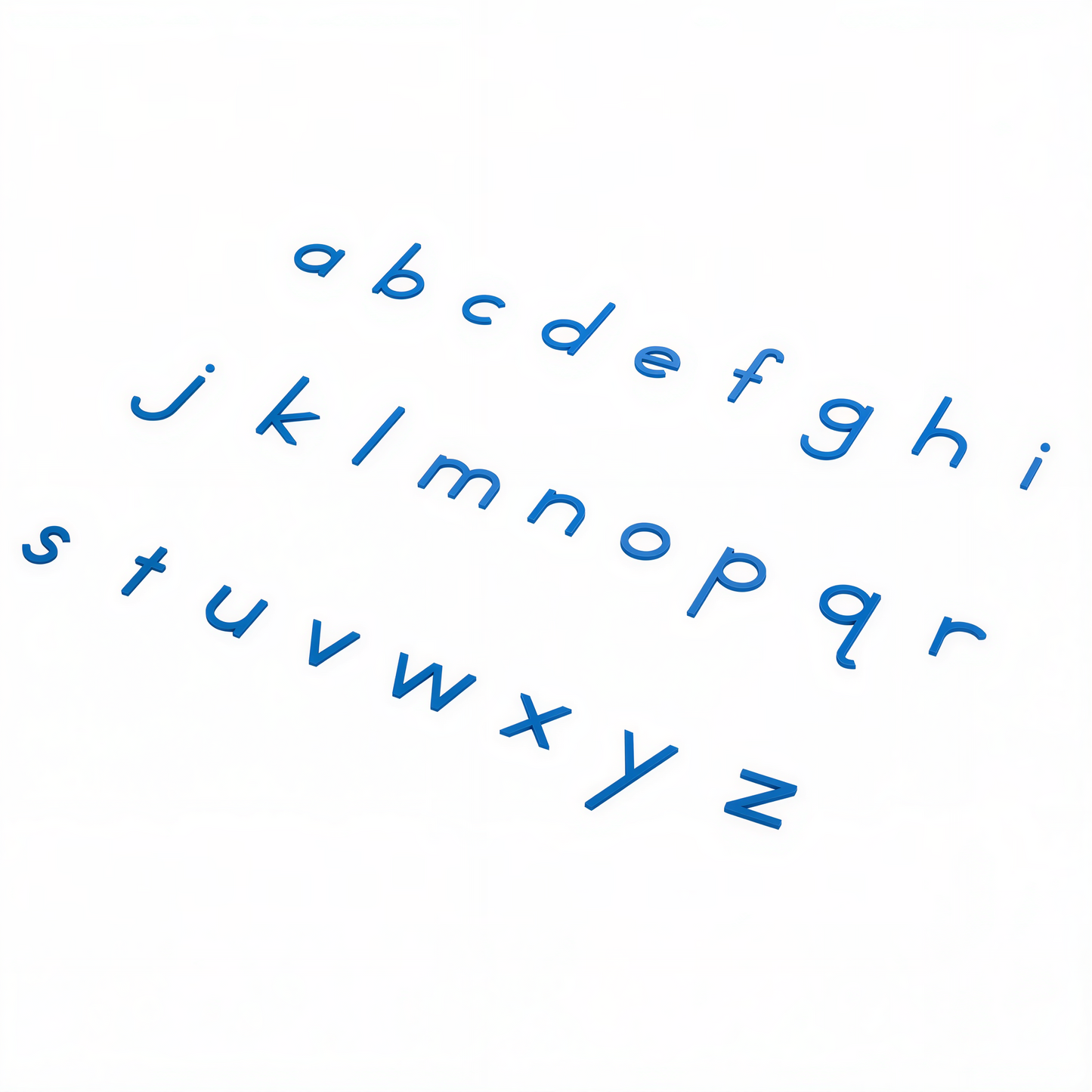Small Movable Alphabet (Print, Blue)