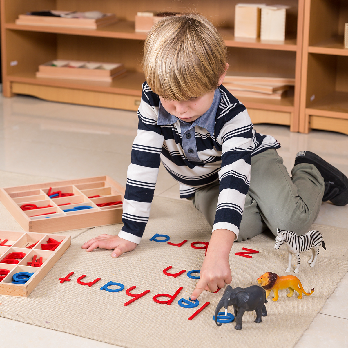 Small Movable Alphabet (Print, Mix Blue & Red)