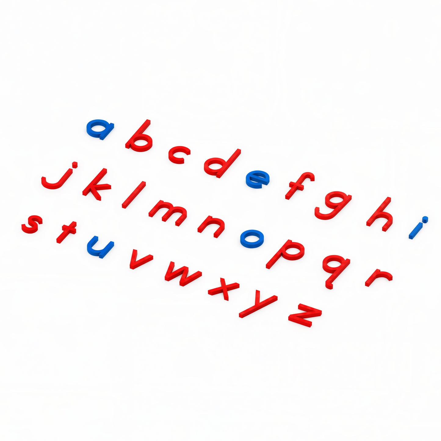 Medium Movable Alphabet (Print, Mix Blue & Red)