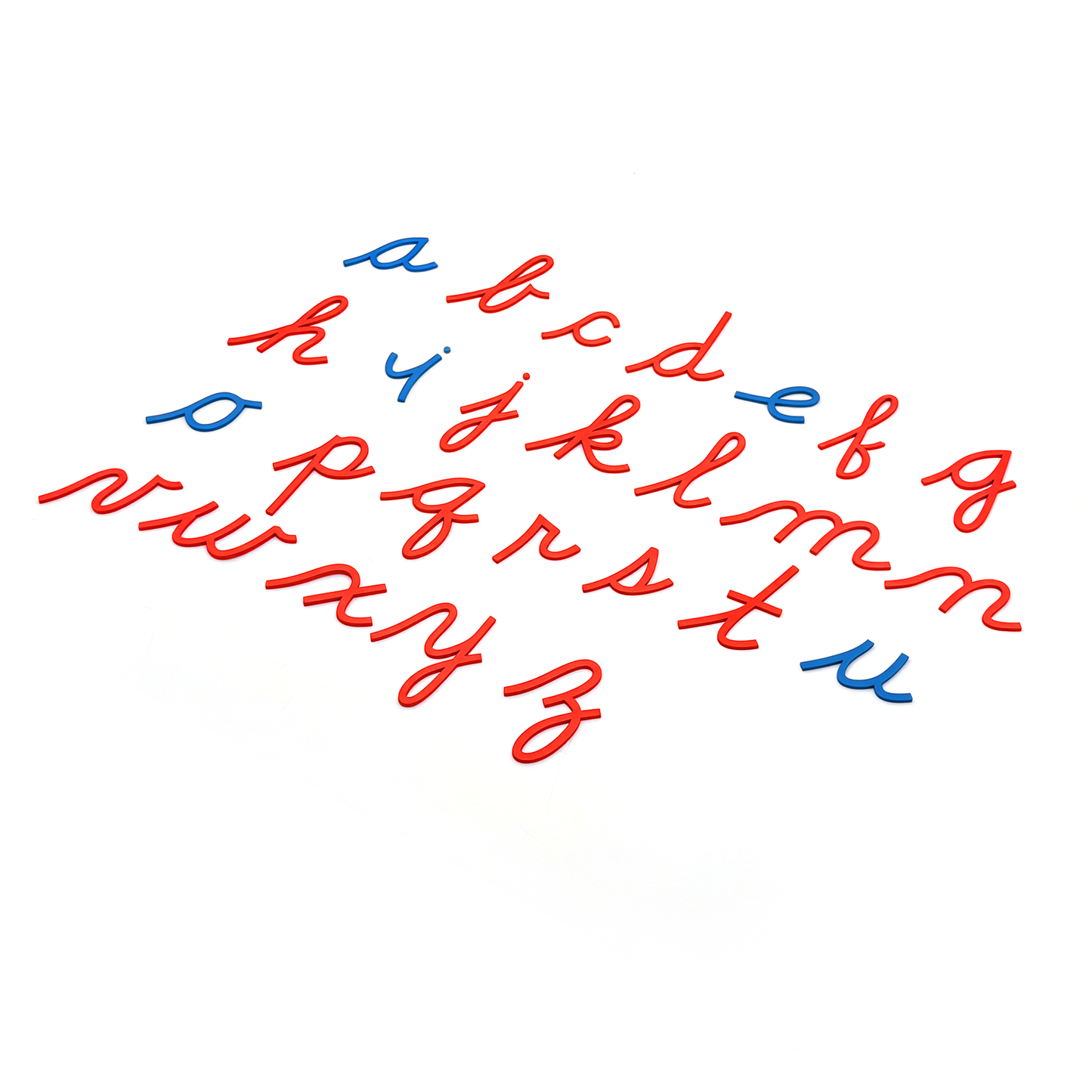 Medium Movable Alphabet (Cursive, Mix Blue & Red)