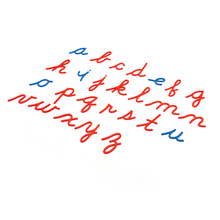 Medium Movable Alphabet (Cursive, Mix Blue & Red)