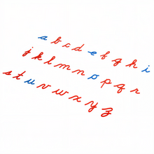 Small Movable Alphabet (Cursive, Mix Blue & Red)