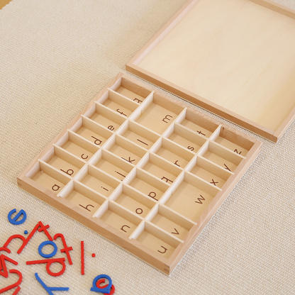 Small Movable Alphabet Box (Lower Case Letters)