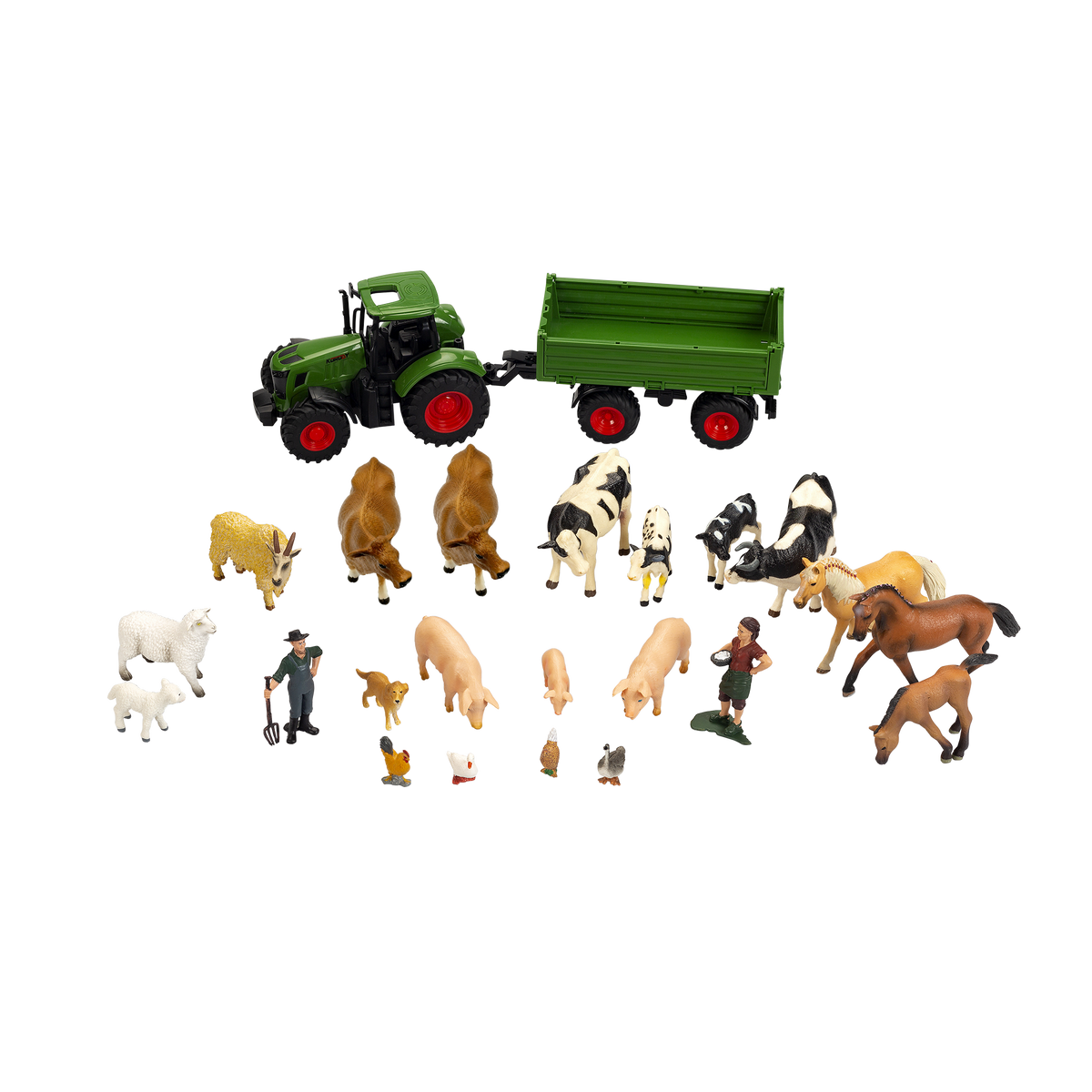 The Farm: Set of Farm Animals, People, Tractor