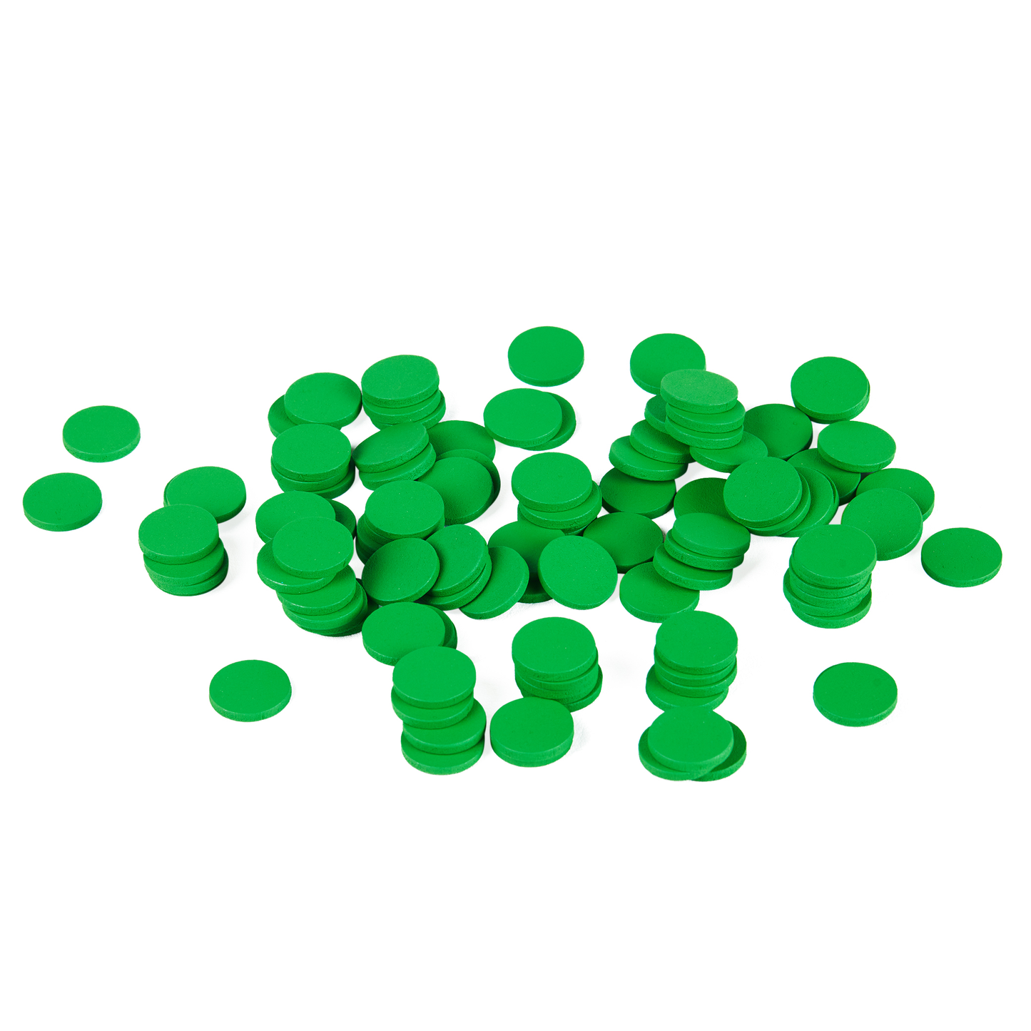 Green Wooden Counters (100 Pcs)