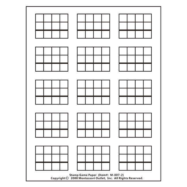 Stamp Game Paper, 15 Problems