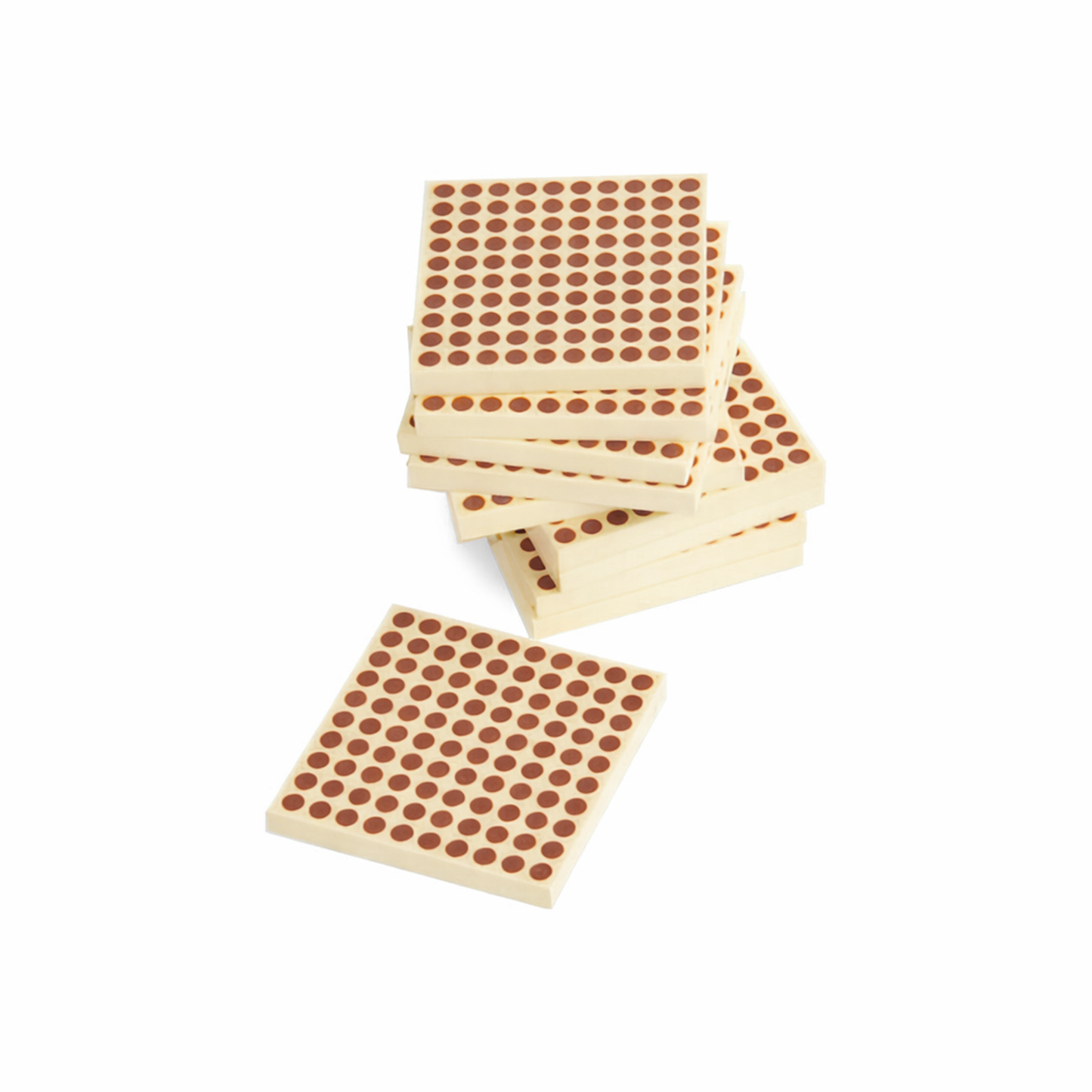 10 Wooden Square of 100