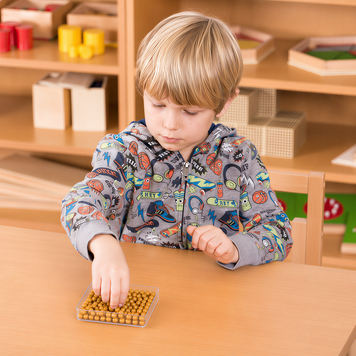 100 Golden Bead Units with Box