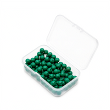 100 Green Beads with Plastic Box