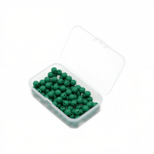 100 Green Beads with Plastic Box