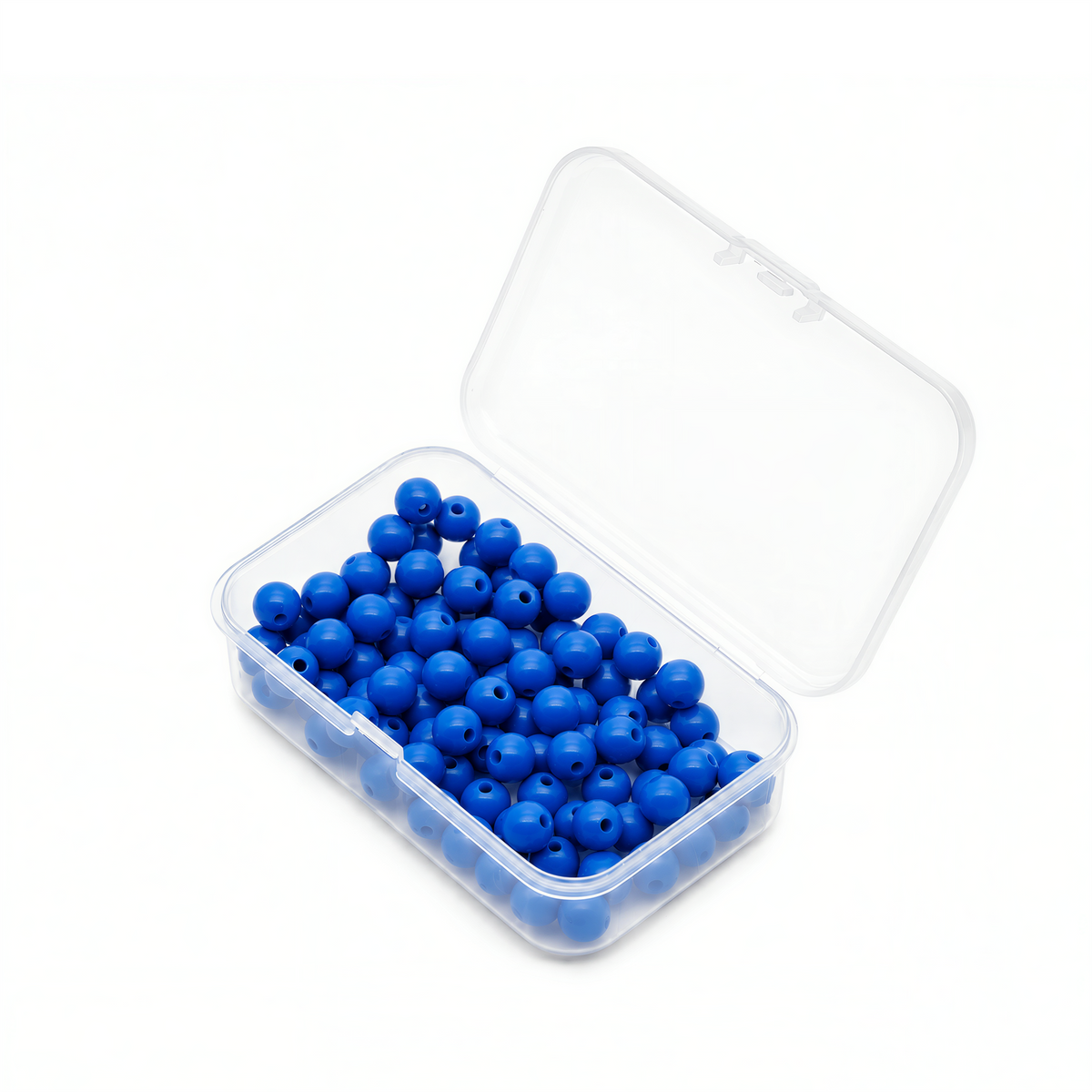 100 Blue Beads with Plastic Box