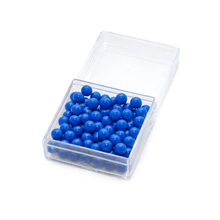 100 Blue Beads with Plastic Box