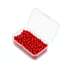 100 Red Beads with Plastic Box