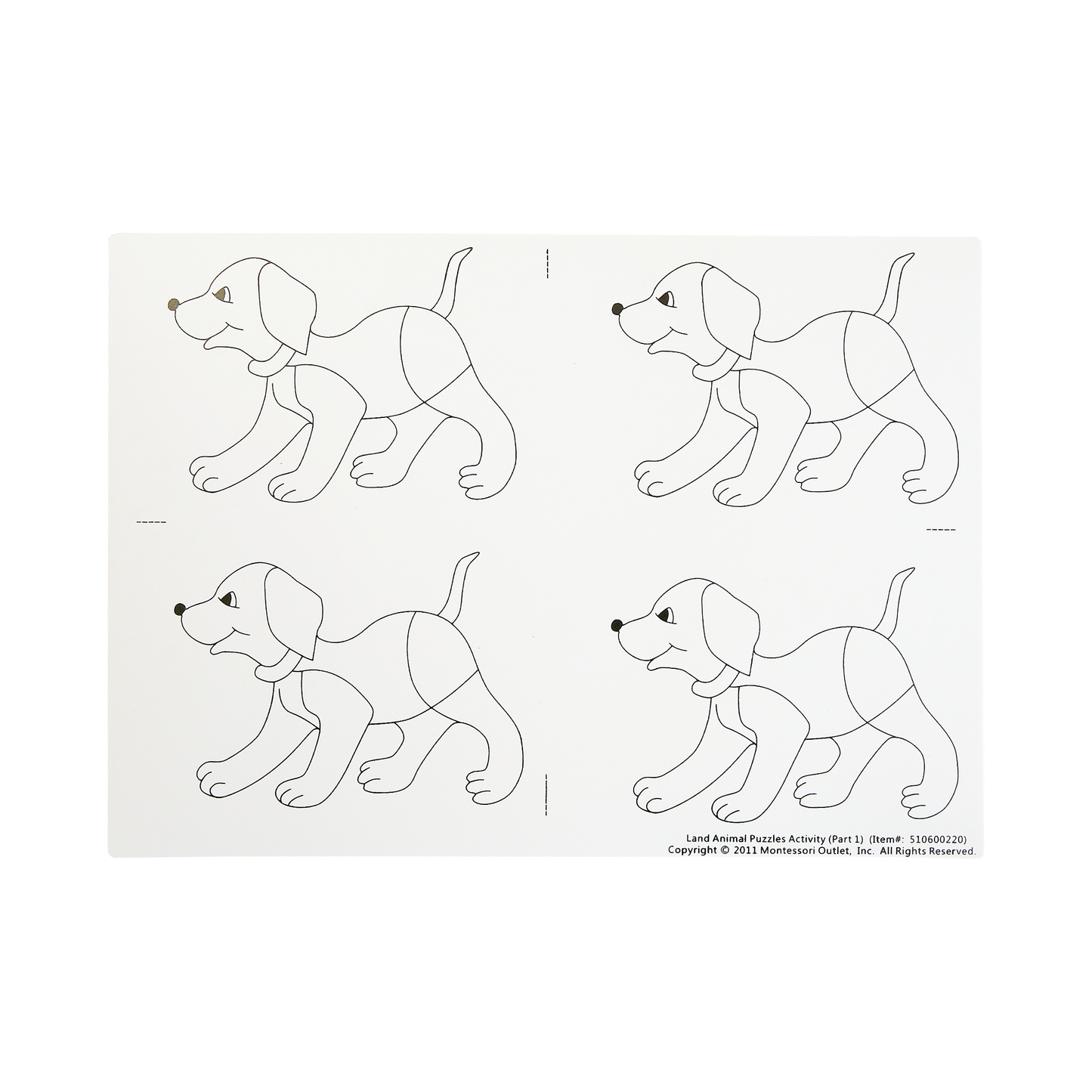 Land Animal Puzzles Copy Masters (Part 1)