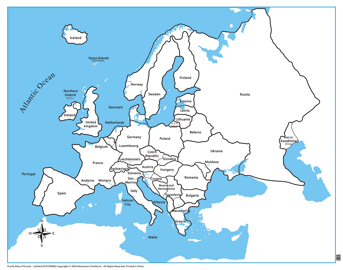 Control Europe Map Ids Europe Control Map (Labeled) – Montessori Outlet, Inc.