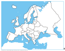Europe Control Map - Unlabeled