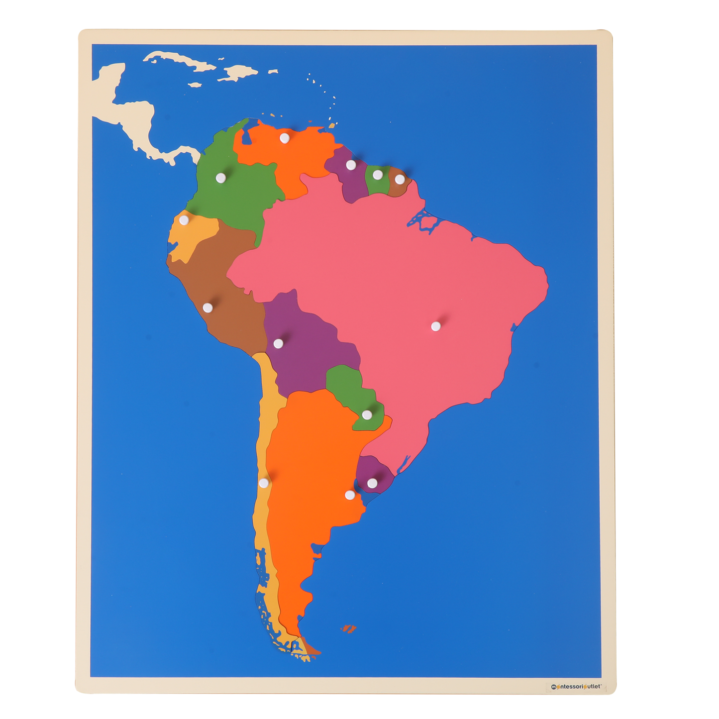 South America Control Map - Labeled