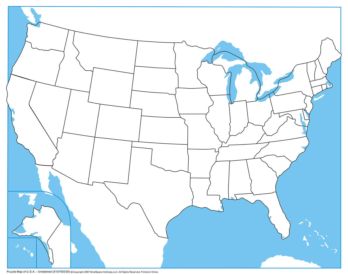 USA Control Map - Unlabeled