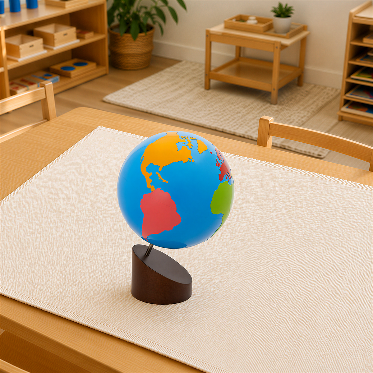 Globe of Continents (Colored)