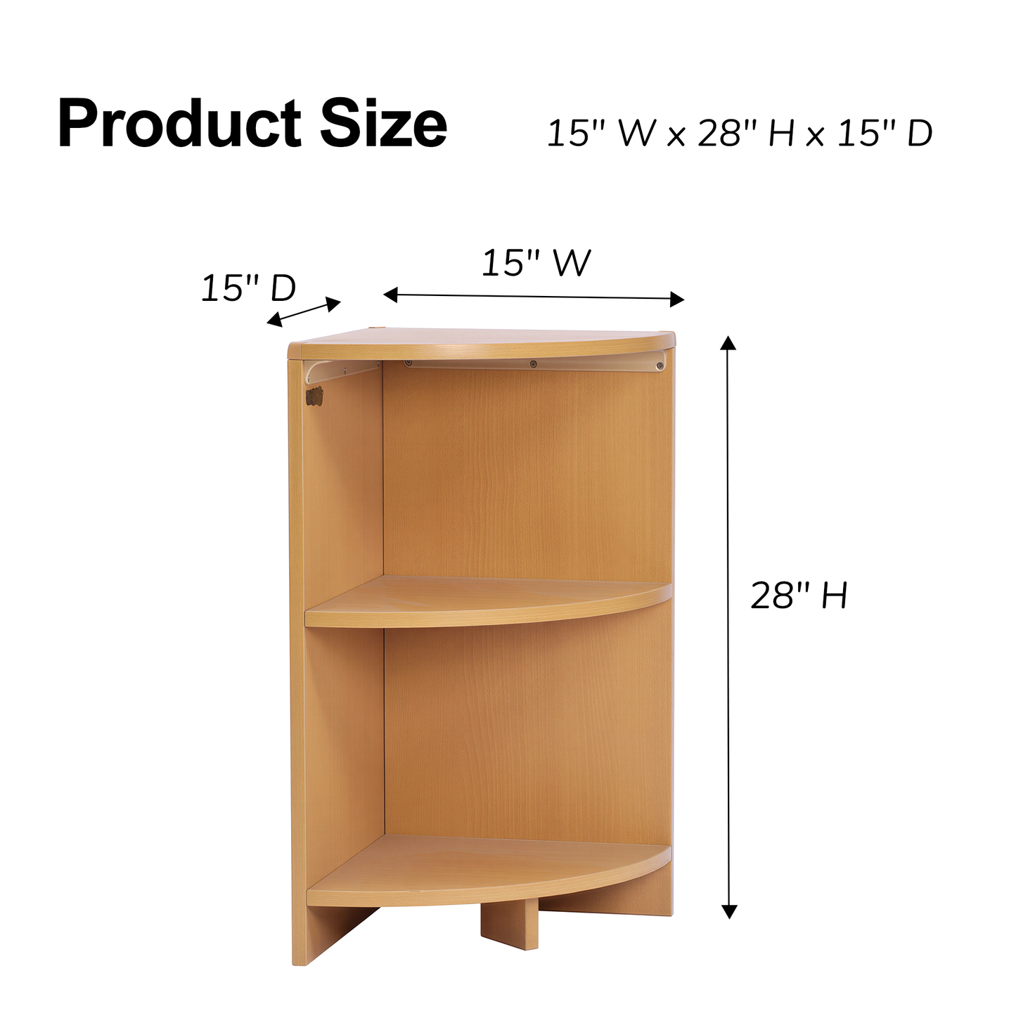 Corner Shelf 28" w/ One Shelf