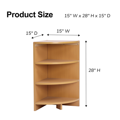 Corner Shelf 28" w/ Two Shelves