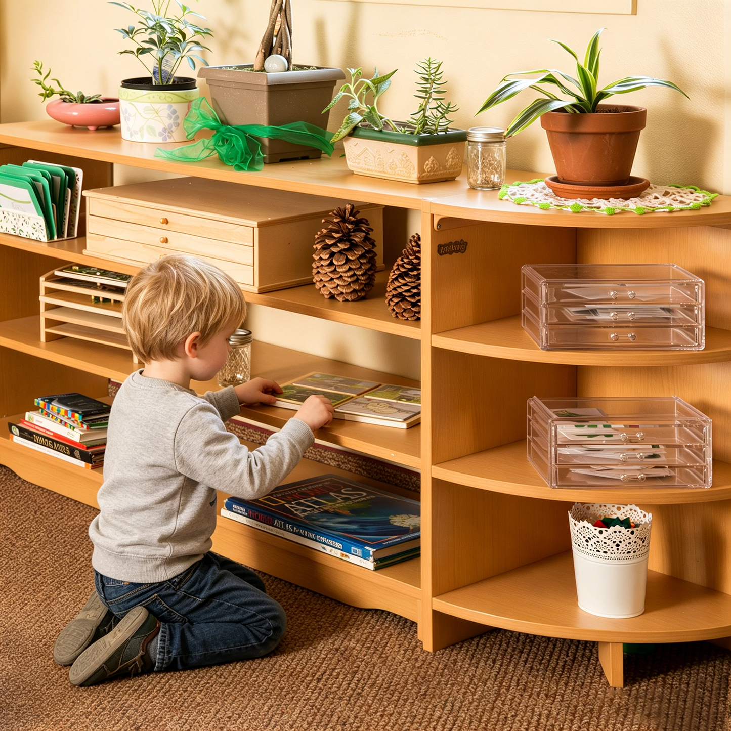 Corner Shelf 28" w/ Two Shelves