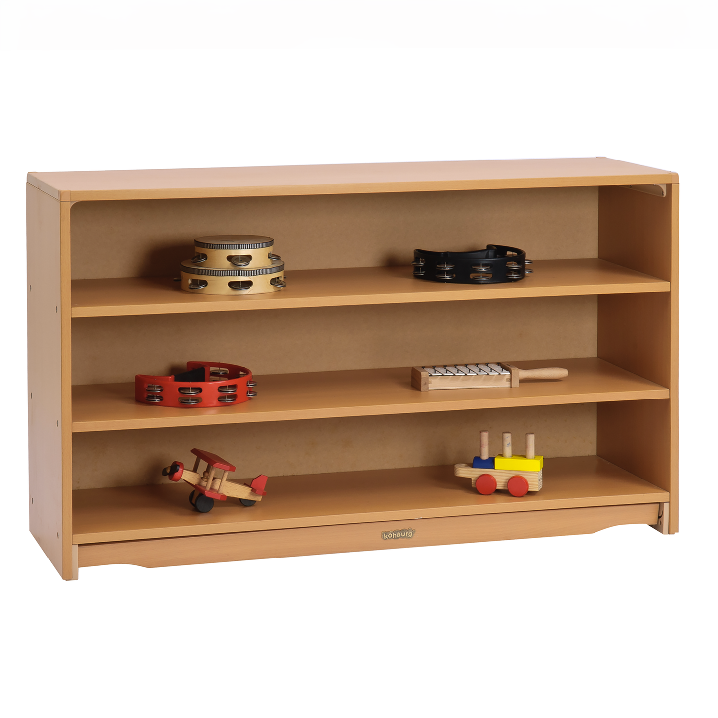 Closed Back Shelf 4' x 28" w/ Two Shelves