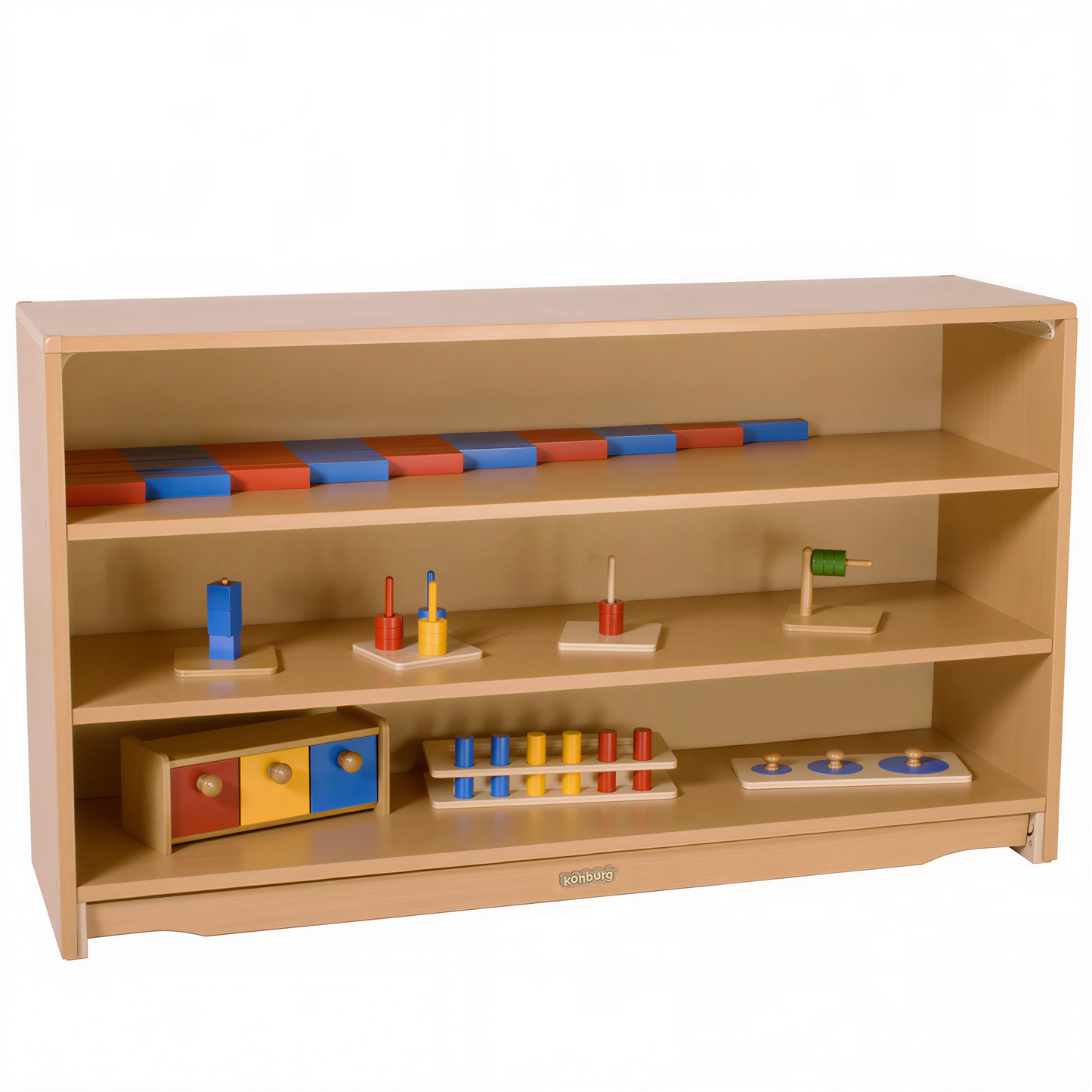 Closed Back Shelf 4' x 28" w/ Two Shelves