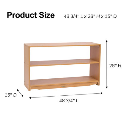 Open Back Shelf 4' x 28" w/ One Shelf