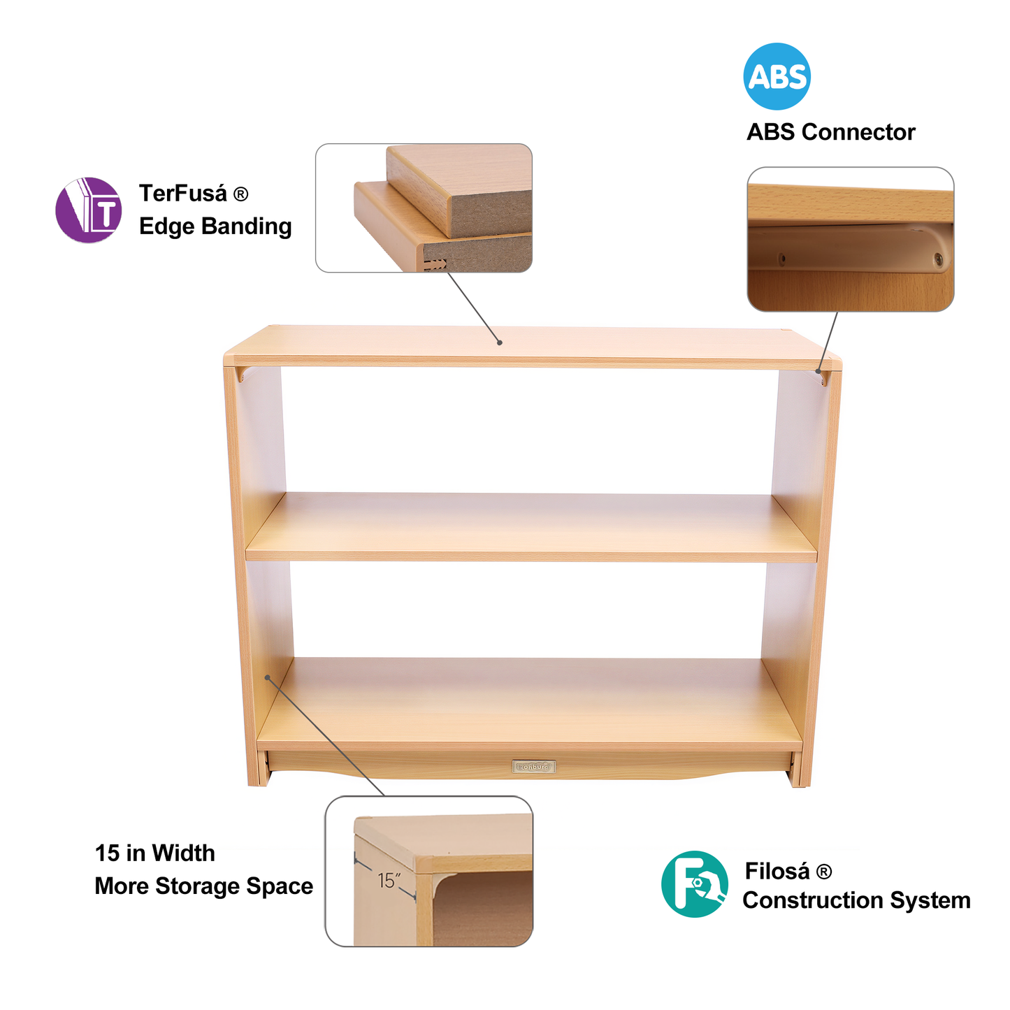 Open Back Shelf 3' x 28" w/ One Shelf