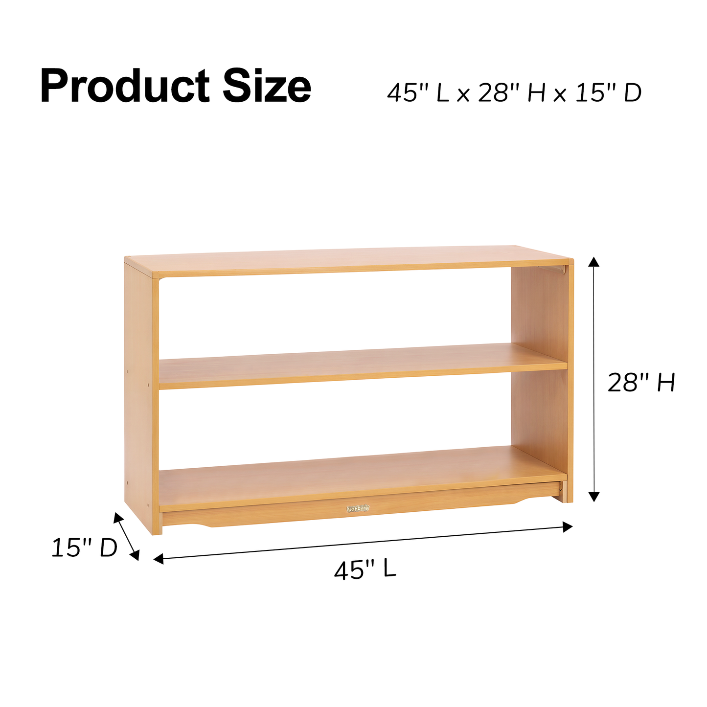 Open Back Shelf 45" x 28" w/ One Shelf