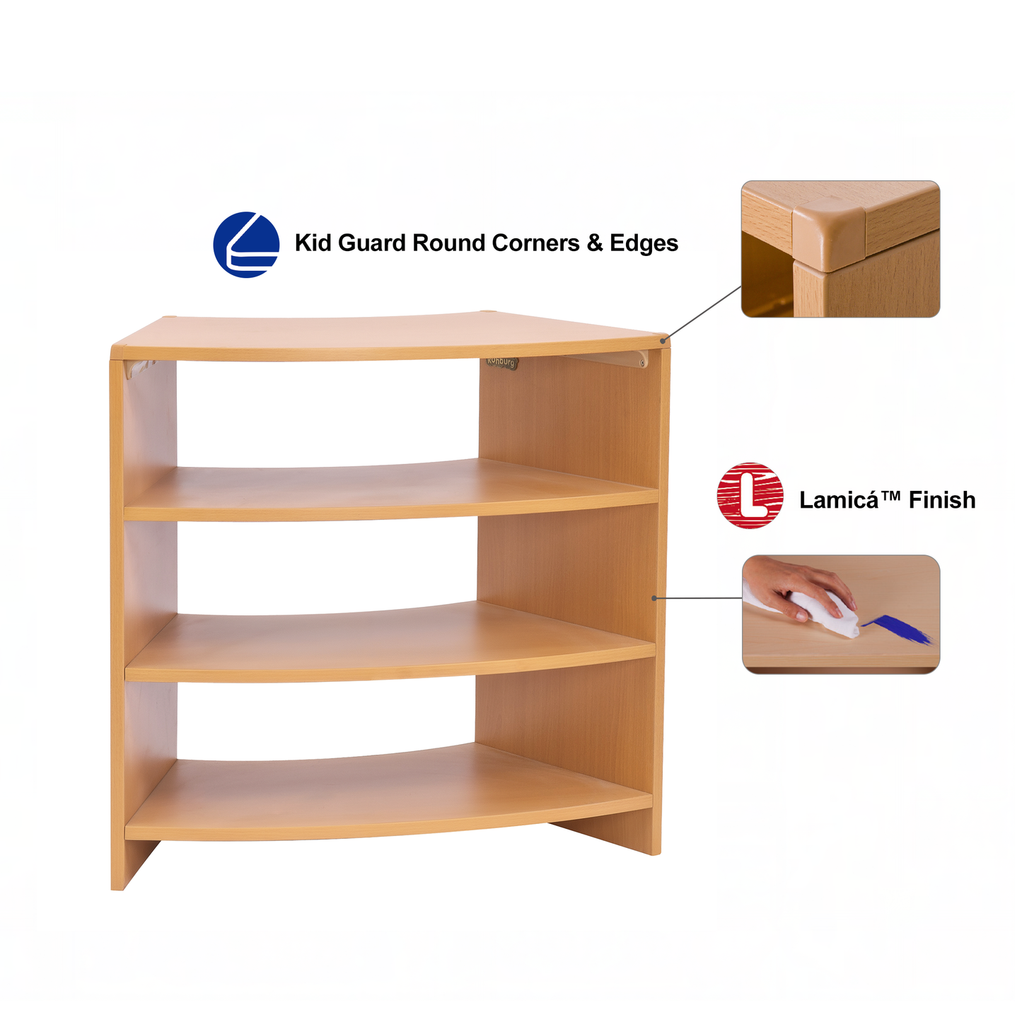 Sweep Shelf 28" w/ Two Shelves