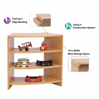 Sweep Shelf 28" w/ Two Shelves