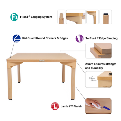 30" x 30" Square Table - 20" Height