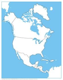 North America Control Map - Unlabeled