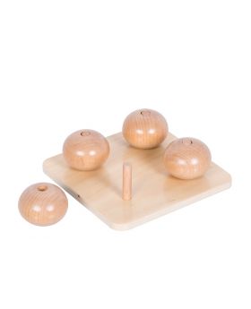 Wooden Ellipsoids on Small Pegs