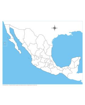 Mexico Control Map - Unlabeled