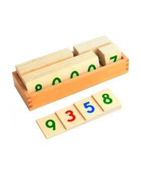 Small Wooden Number Cards With Box (1-9000)