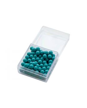 100 Green Beads with Plastic Box