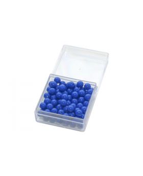 100 Blue Beads with Plastic Box