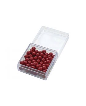 100 Red Beads with Plastic Box