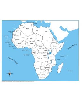 Africa Control Map - Labeled